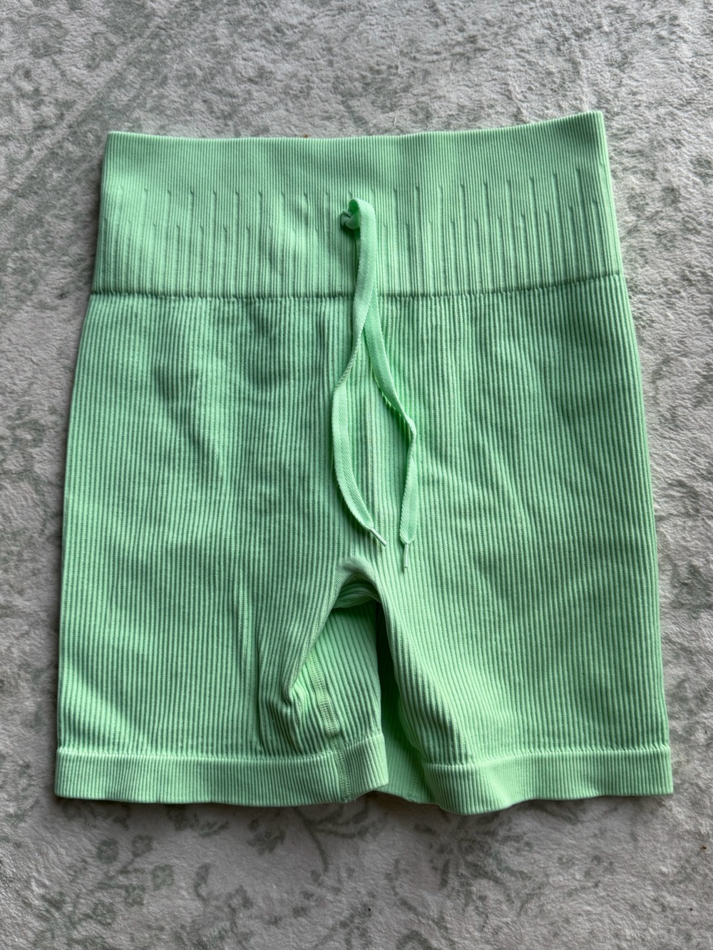 Ribbed Shorts in Green